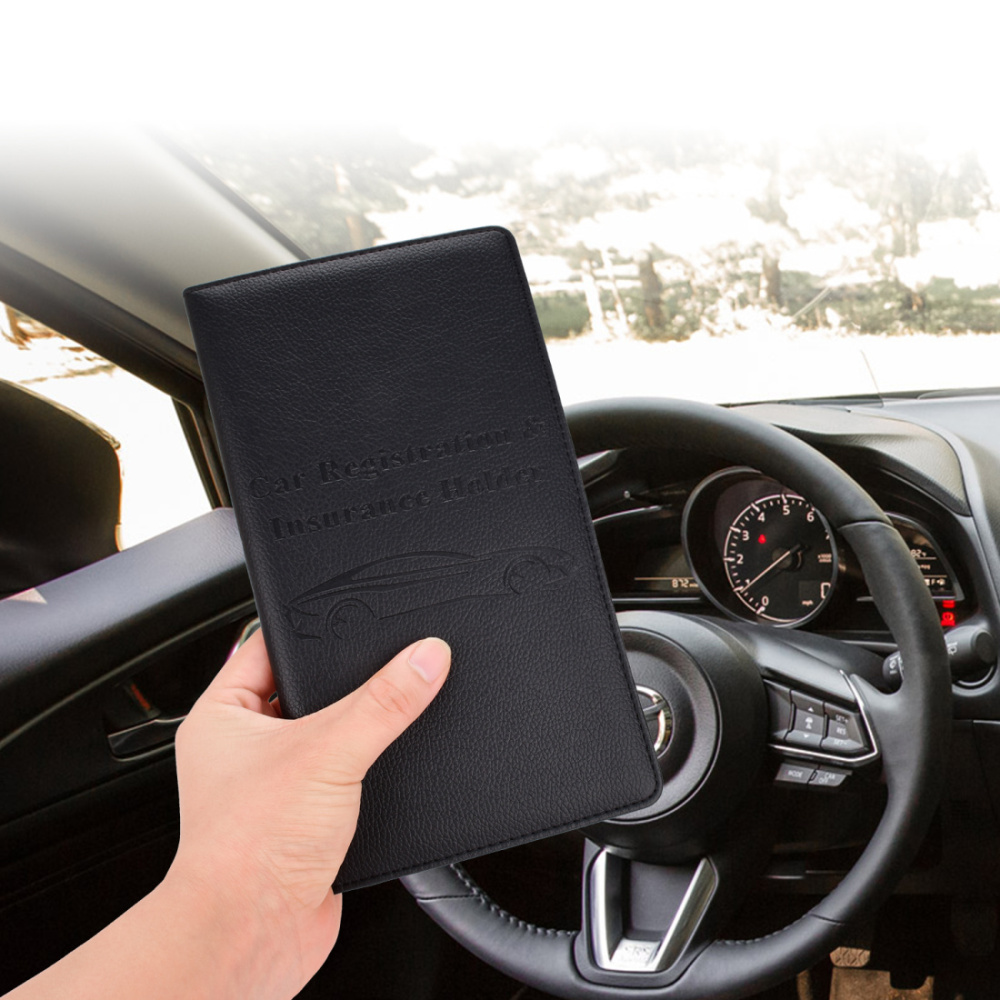 Cacturism Car Registration and Insurance Holder,  Black